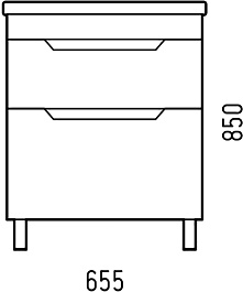 Corozo Тумба под раковину Юта 65 Z2 белая – фотография-5